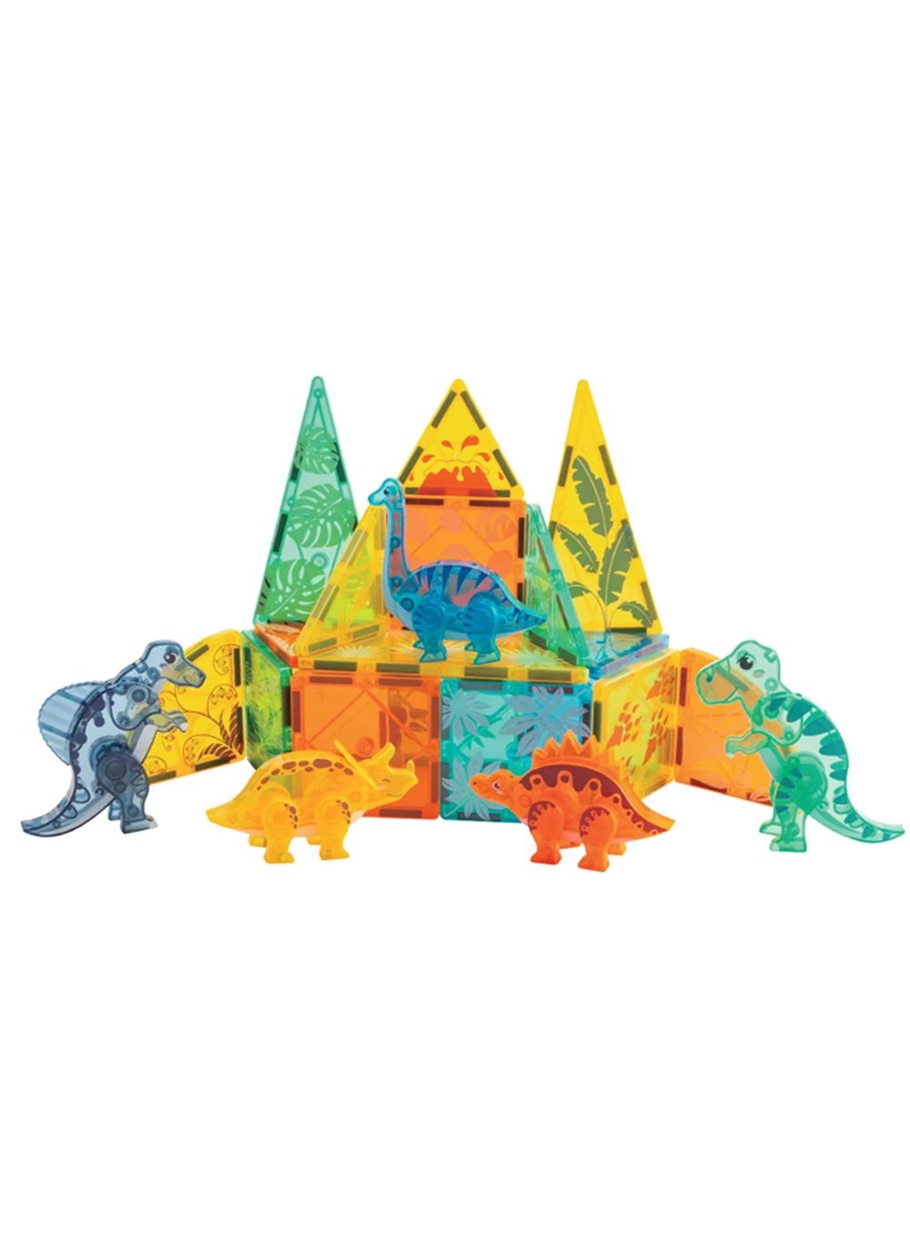 Little Hero - Magnetika Dinosaur World Magnetic Tiles V2 - 47 Pcs