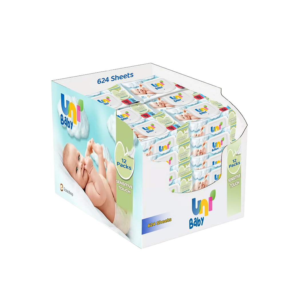 Uni Baby - Sensitive Touch Baby Wet Wipes - Pack of 12 - 624 Pcs