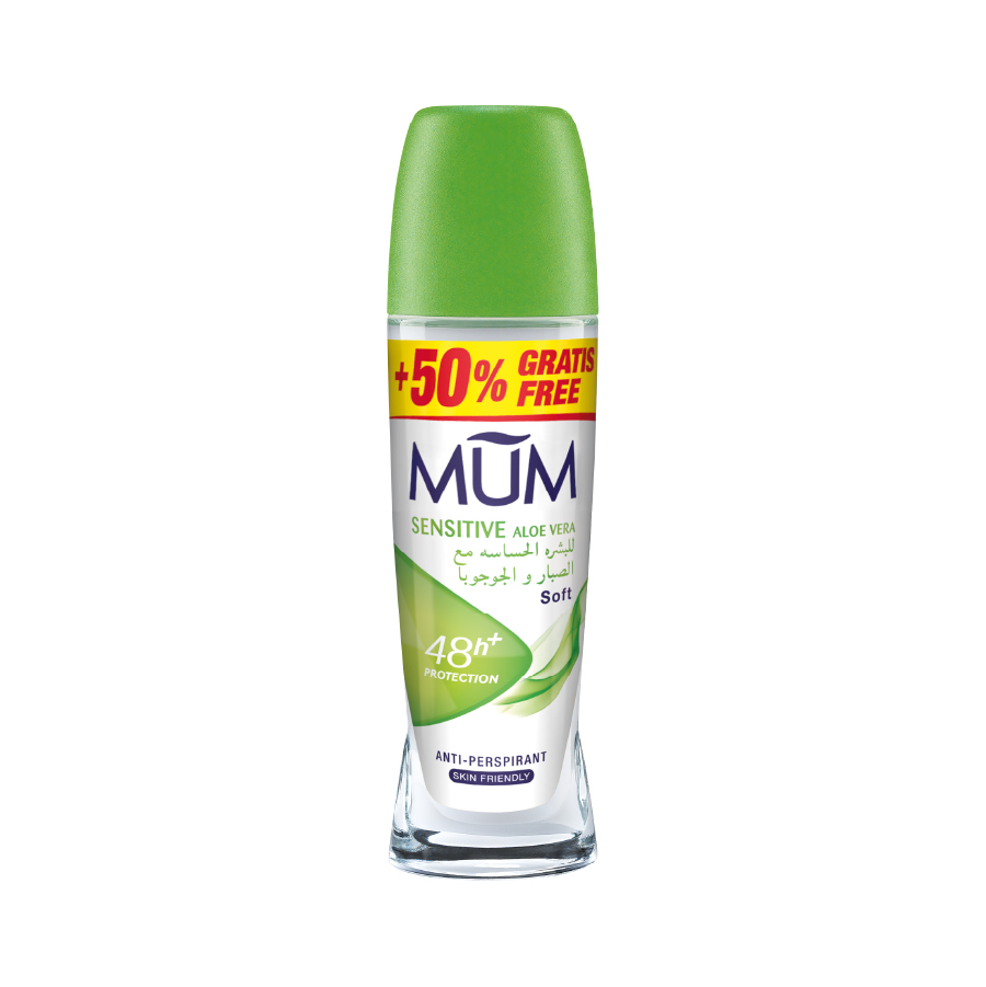 Mum - Deodorant Roll On Sensitive Aloe Vera - Pack Of 3 - Each 75 ml