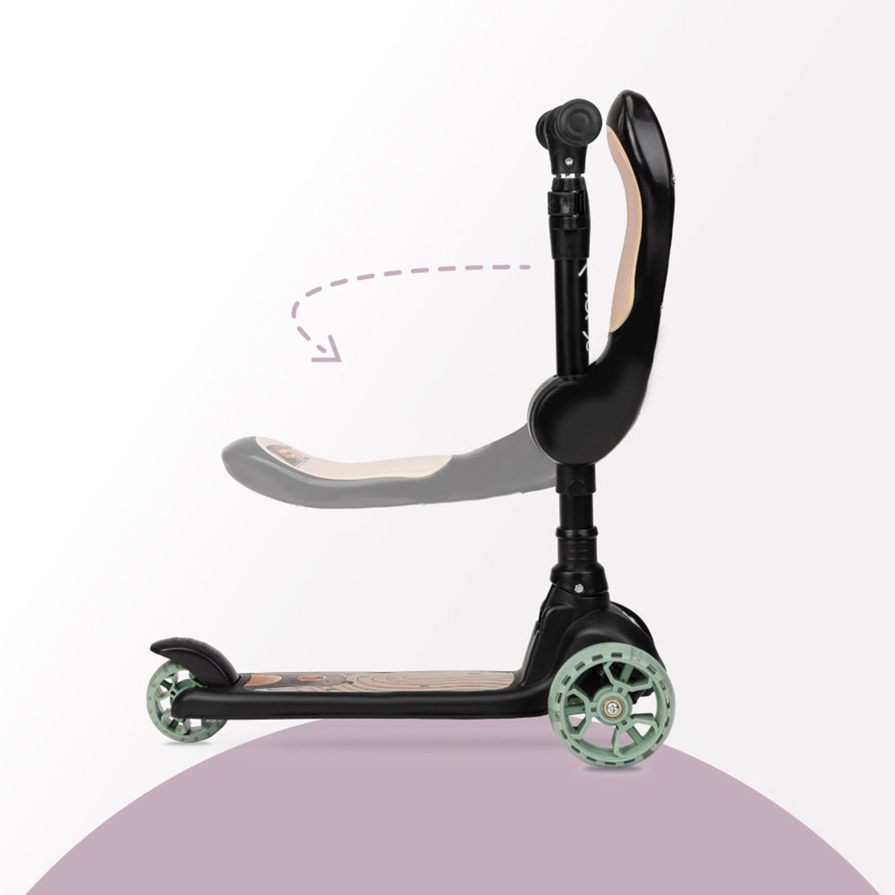 Momi - 2-In-1 Kiuru Kick Scooter - Black