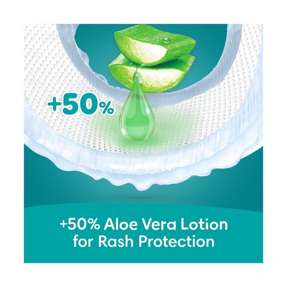 بامبرز - حفاضات بشريط لاصق للحماية من الطفح الجلدي - حجم 6 - 13 كلغ فما فوق - 10 حفاض - عبوة الحمل