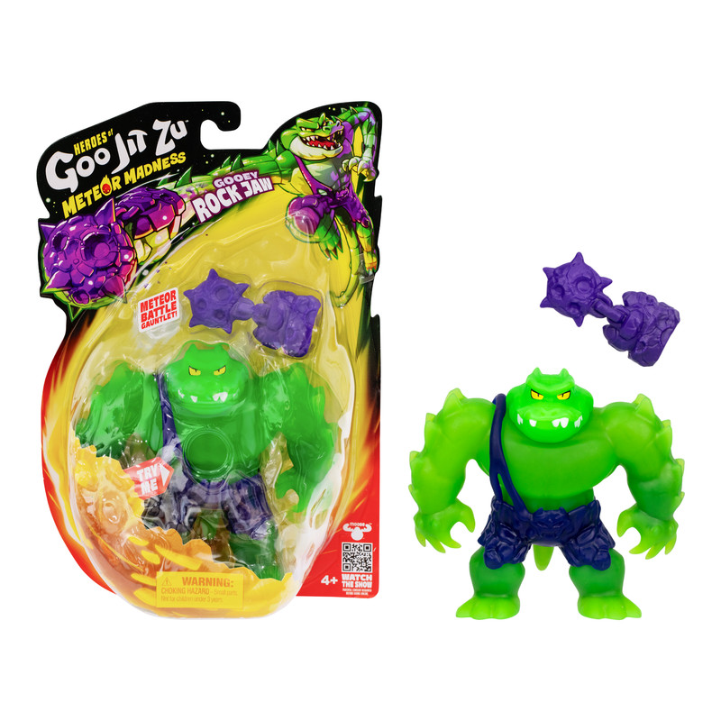 Heroes Of Goo Jit Zu - S13 Meteor Madness Hero Action Figure - Rock Jaw - 12 cm