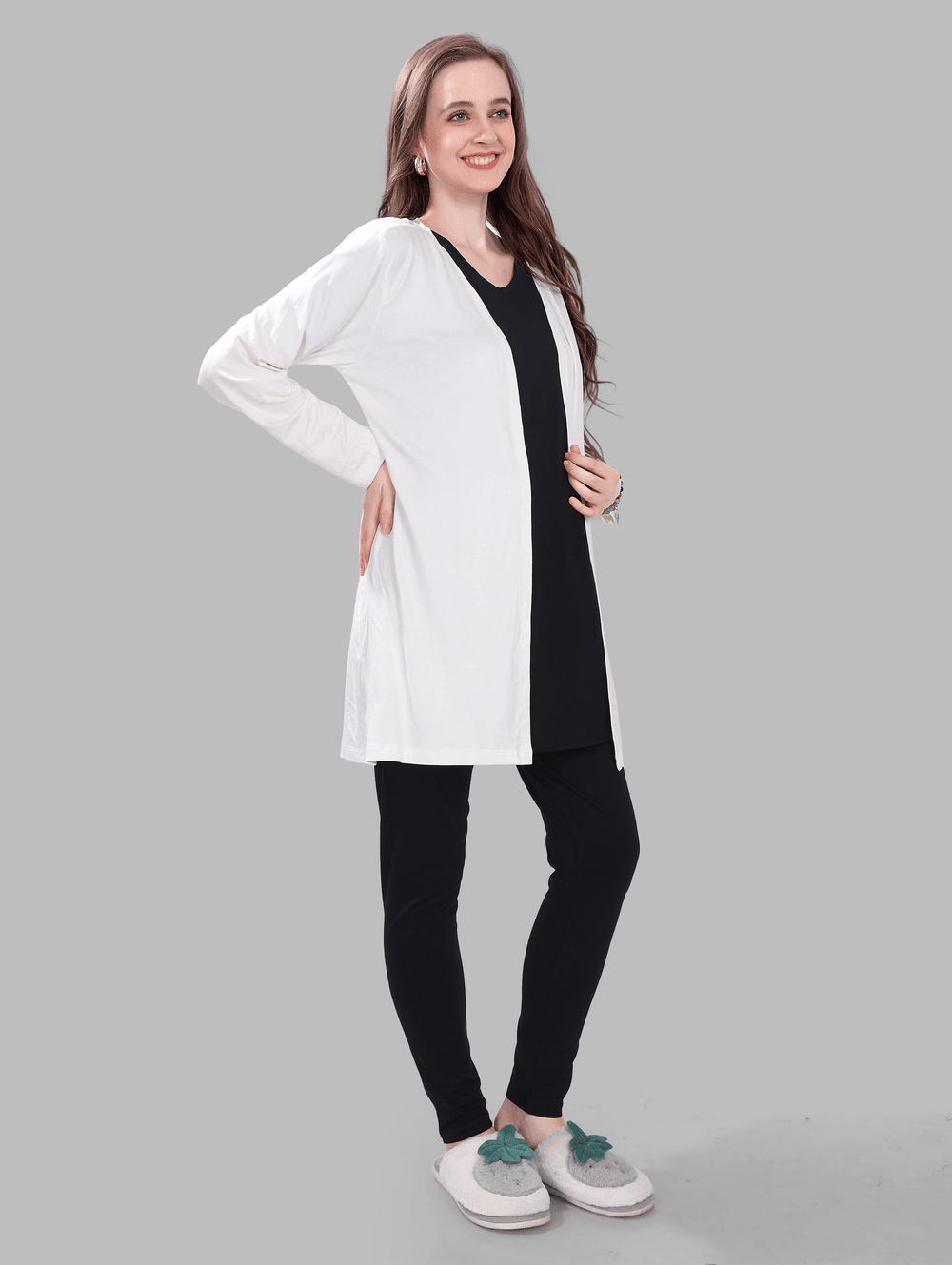 Tummy - Bamboo Cotton Shrug - White