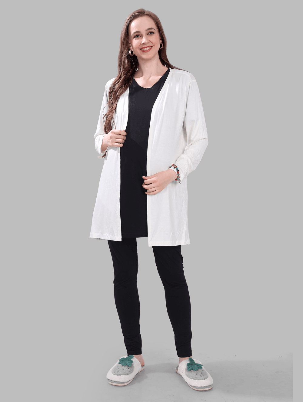 Tummy - Bamboo Cotton Shrug - White