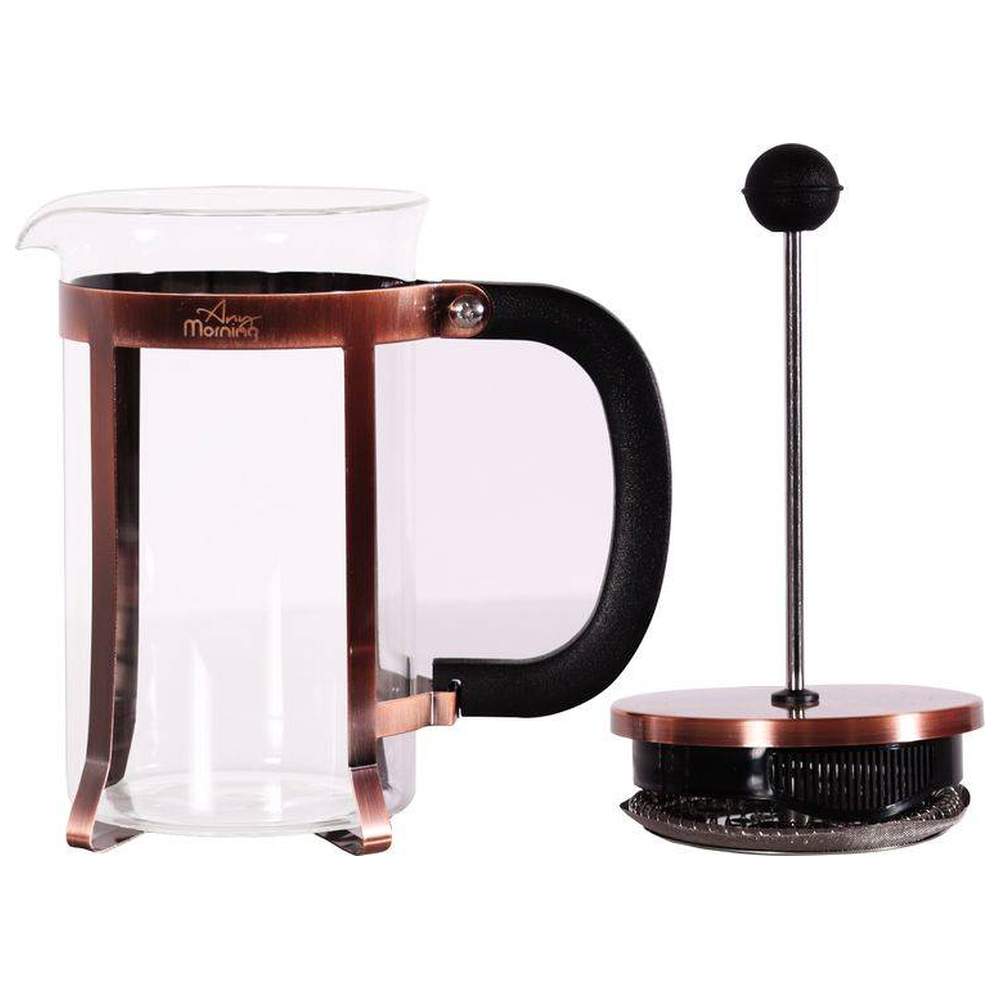 اني مورنينغ - إبريق قهوة وشاي فرنسي - نحاسي - 600 مل