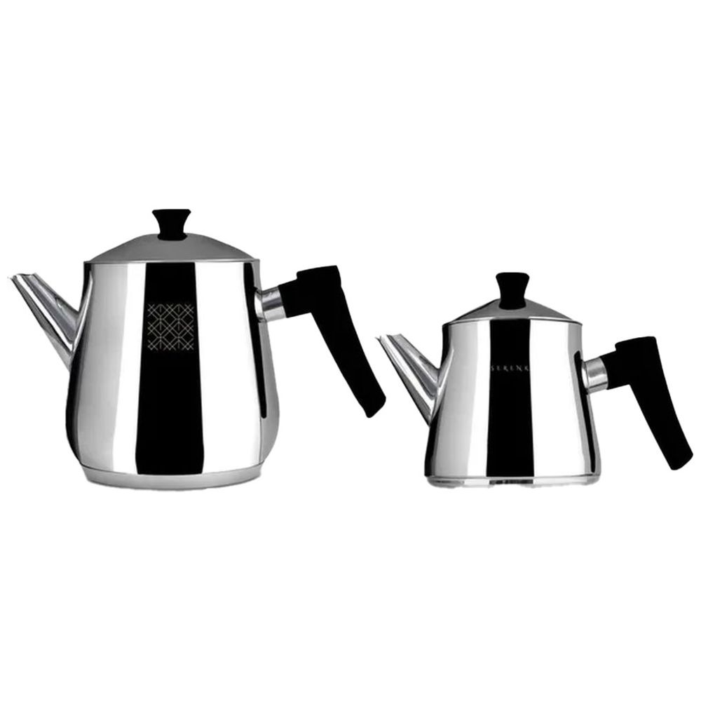 سيرينك - مجموعة إبريق شاي ديفينيشن - ستانلس ستيل - أسود