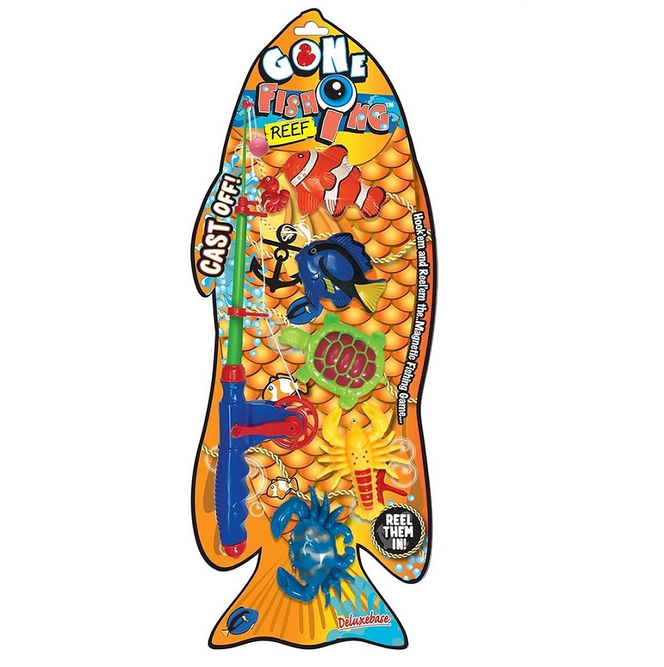 ديلوكس بيس - مجموعة ألعاب الصيد للاستحمام - الشعاب المرجانية - 6 قطع