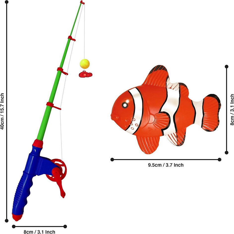 ديلوكس بيس - مجموعة ألعاب الصيد للاستحمام - الشعاب المرجانية - 6 قطع