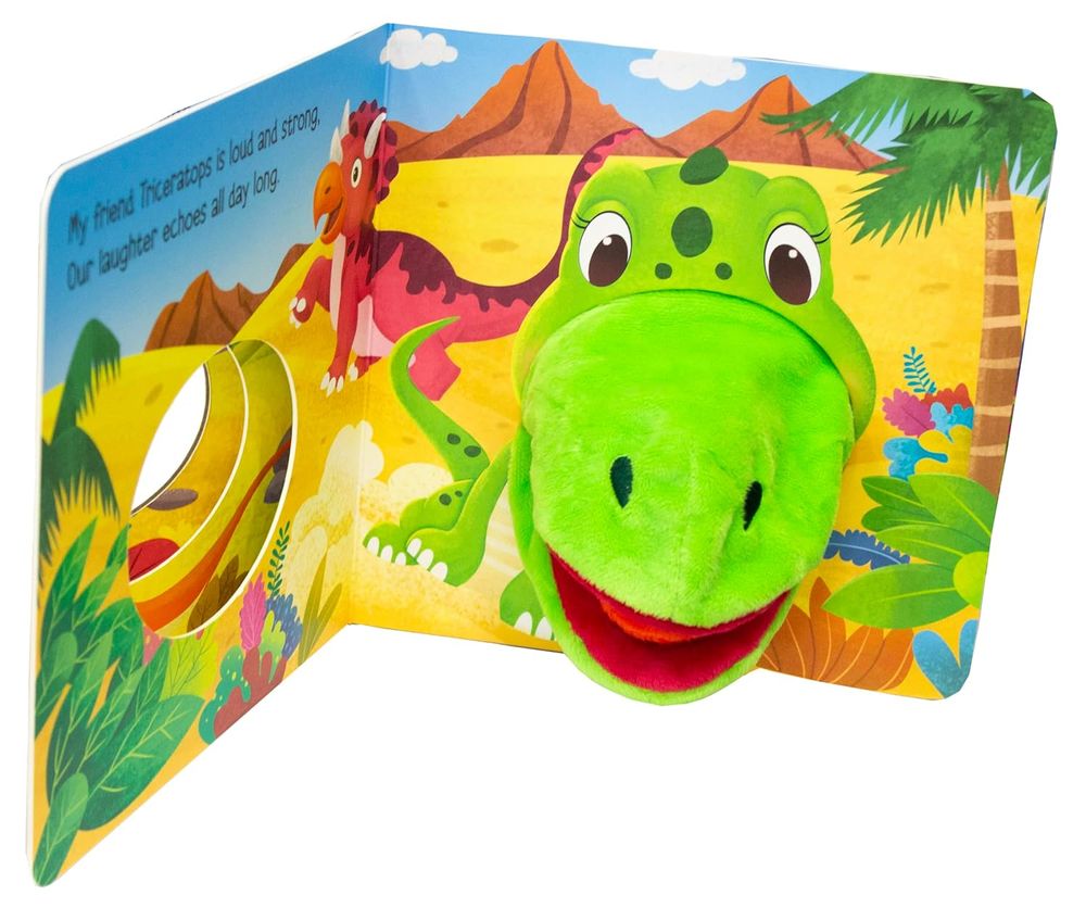 دمية يدوية الديناصور الكبير