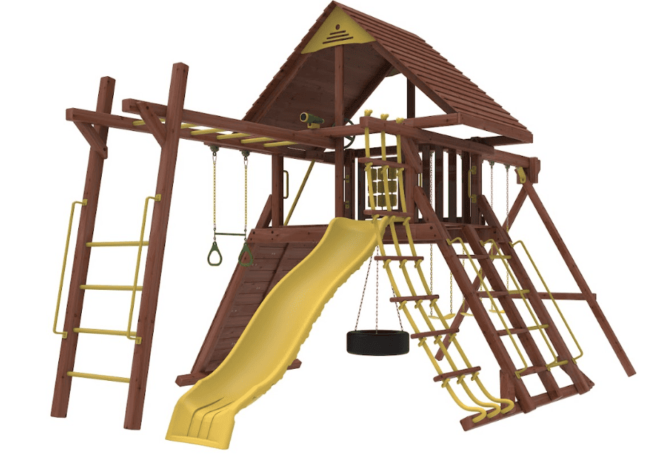 KIDDORO - Discovery Den Swing Set with Monkey Bars
