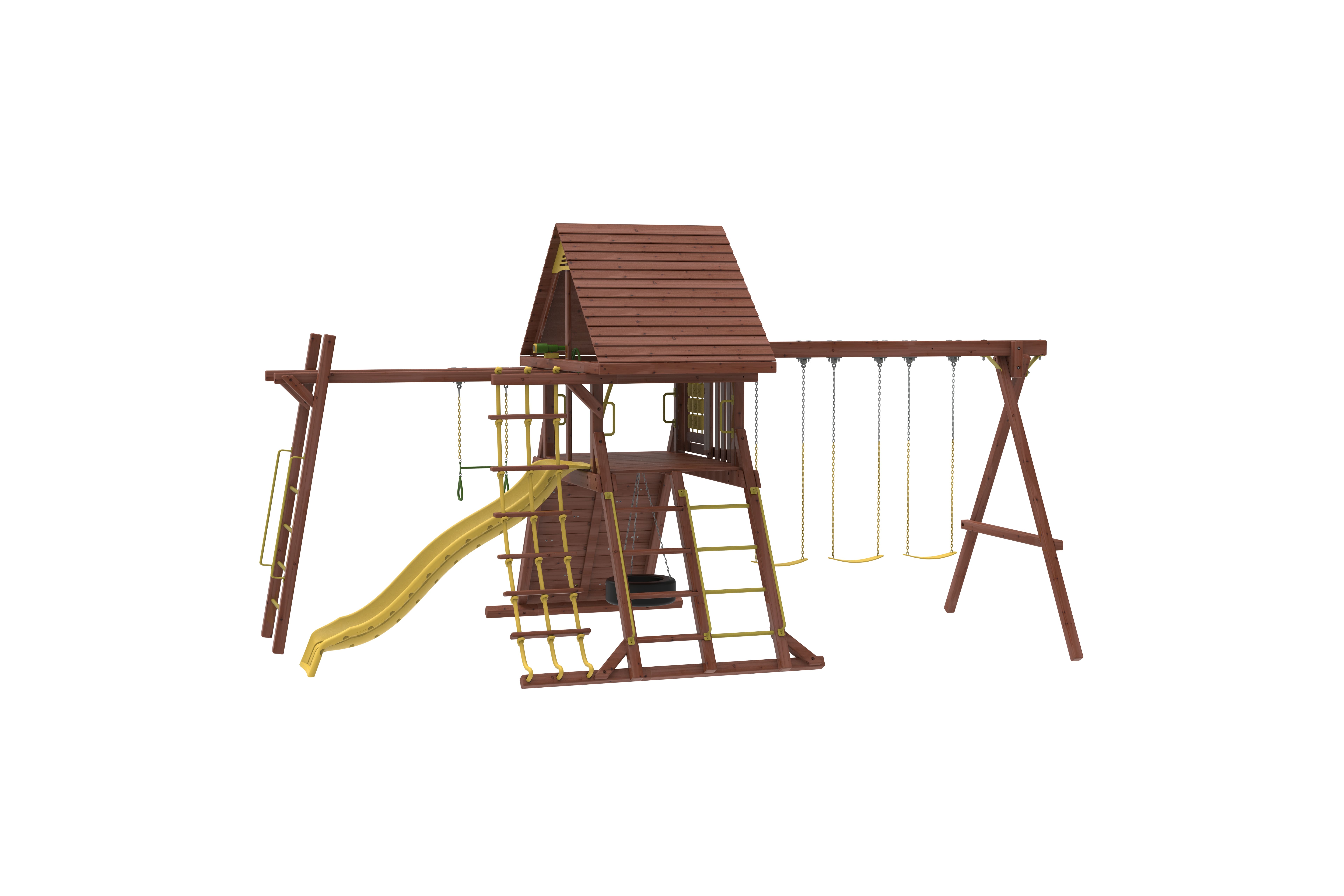 KIDDORO - Discovery Den Swing Set with Monkey Bars