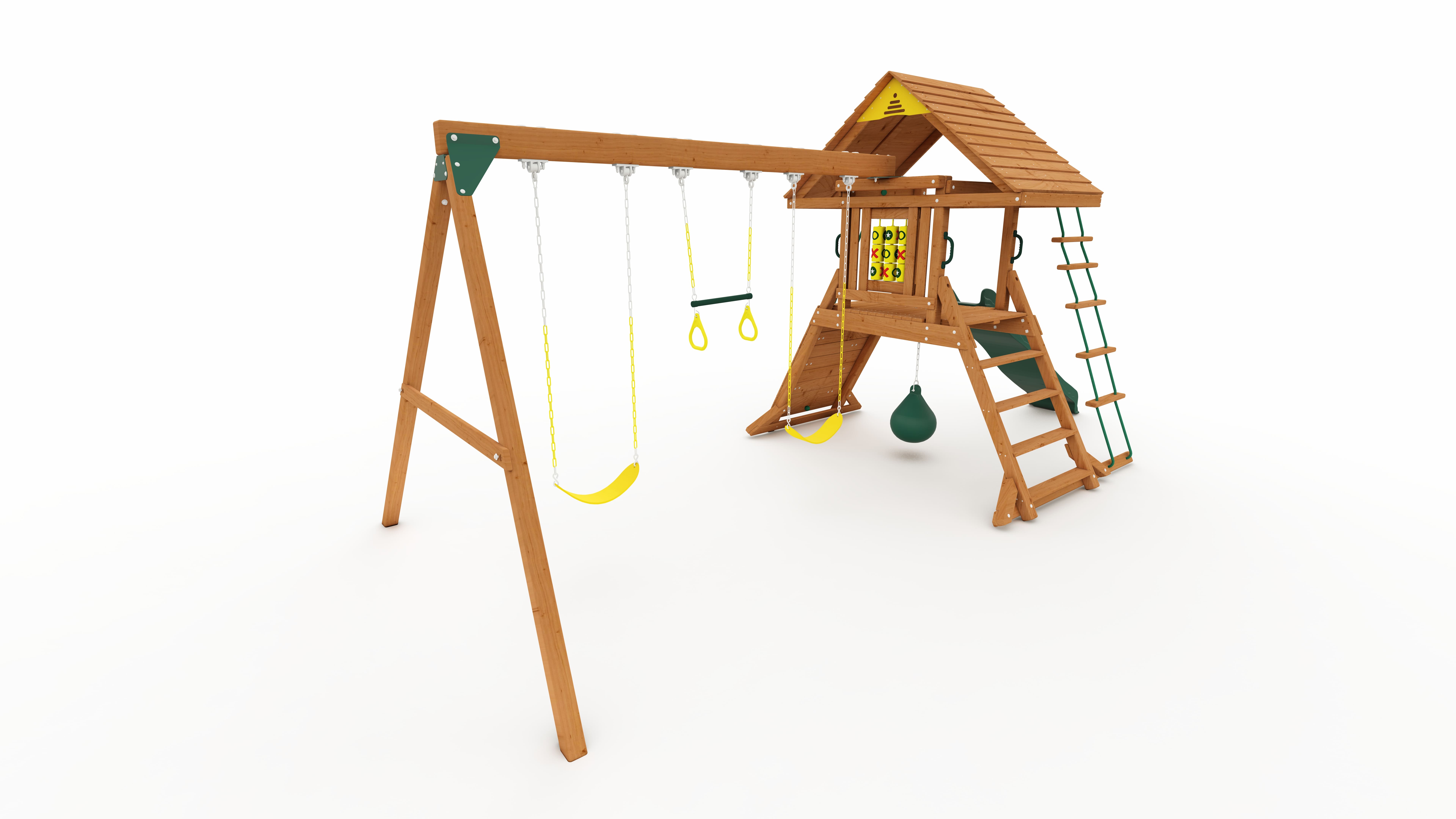 Kiddoro - Hilltop Heights Wooden Swing Set