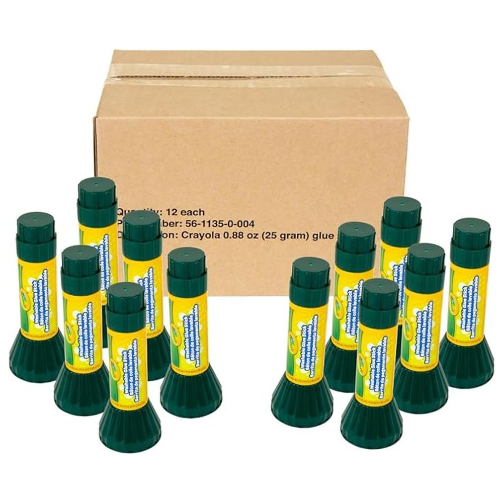 كرايولا - عصا صمغ قابل للغسل - عدد 12 - 25غ