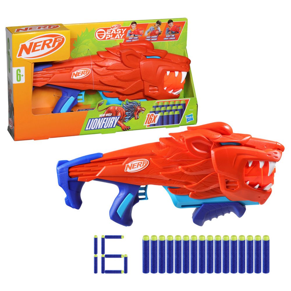 نيرف - مسدس وايلد ليون فيوري مع سهام - 21 قطعة