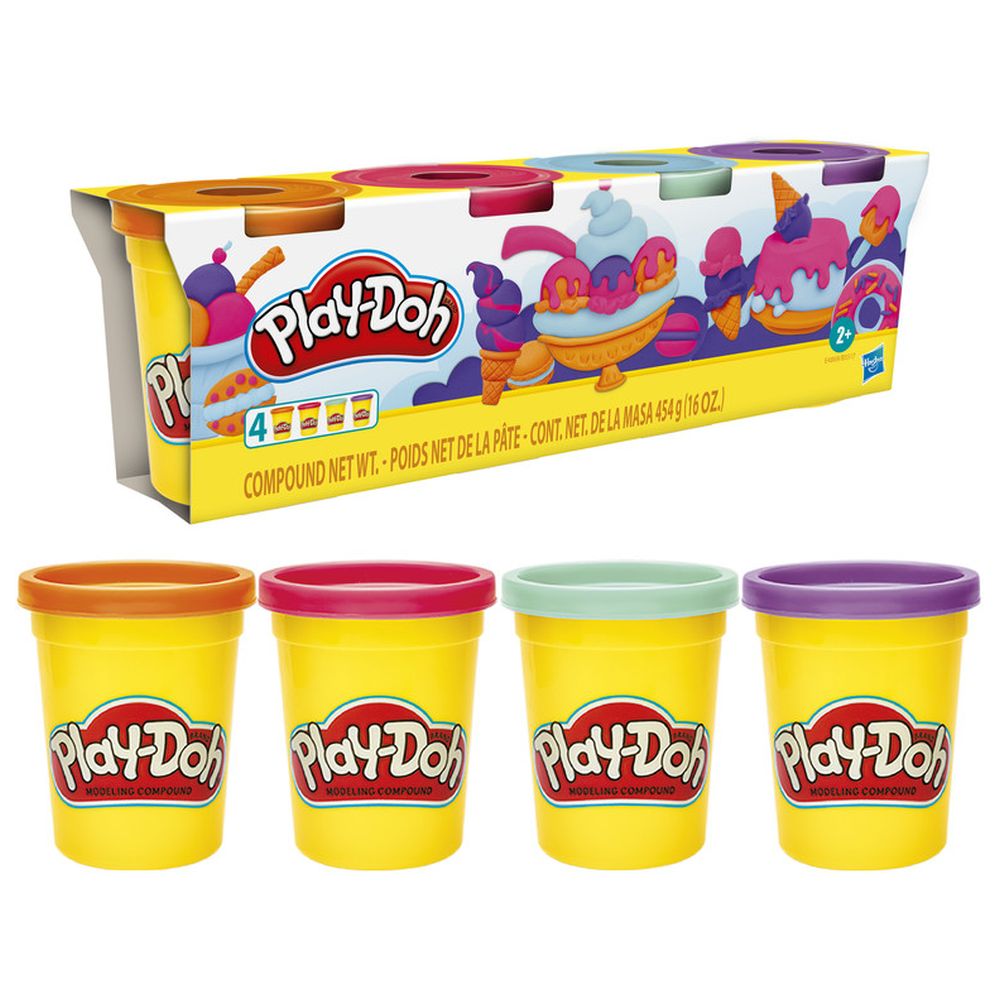 بلاي دوه - معجون لعب - 4 قطع - 448 جم