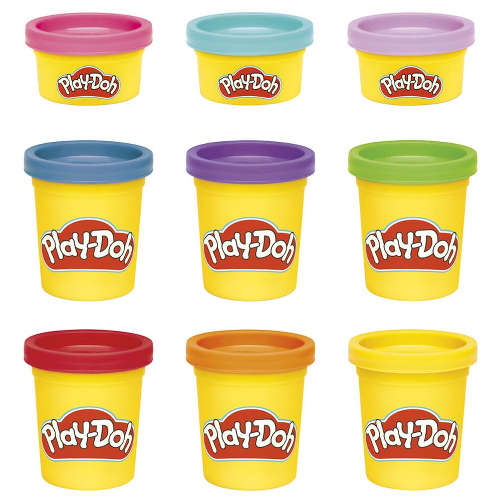 بلاي دوه - معجون لعب ملون - 9 قطع - قد يختلف اللون
