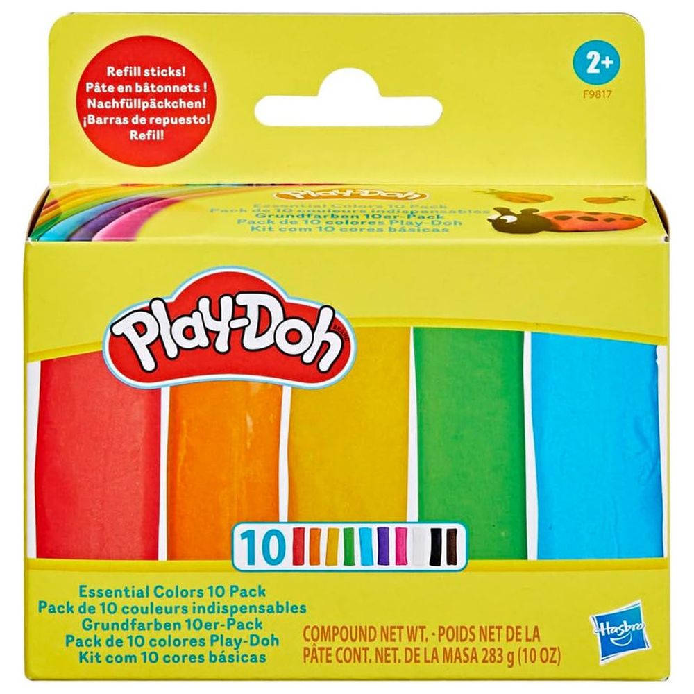 بلاي دوه - مجموعة معجون لعب بالألوان الأساسية - 10 قطع
