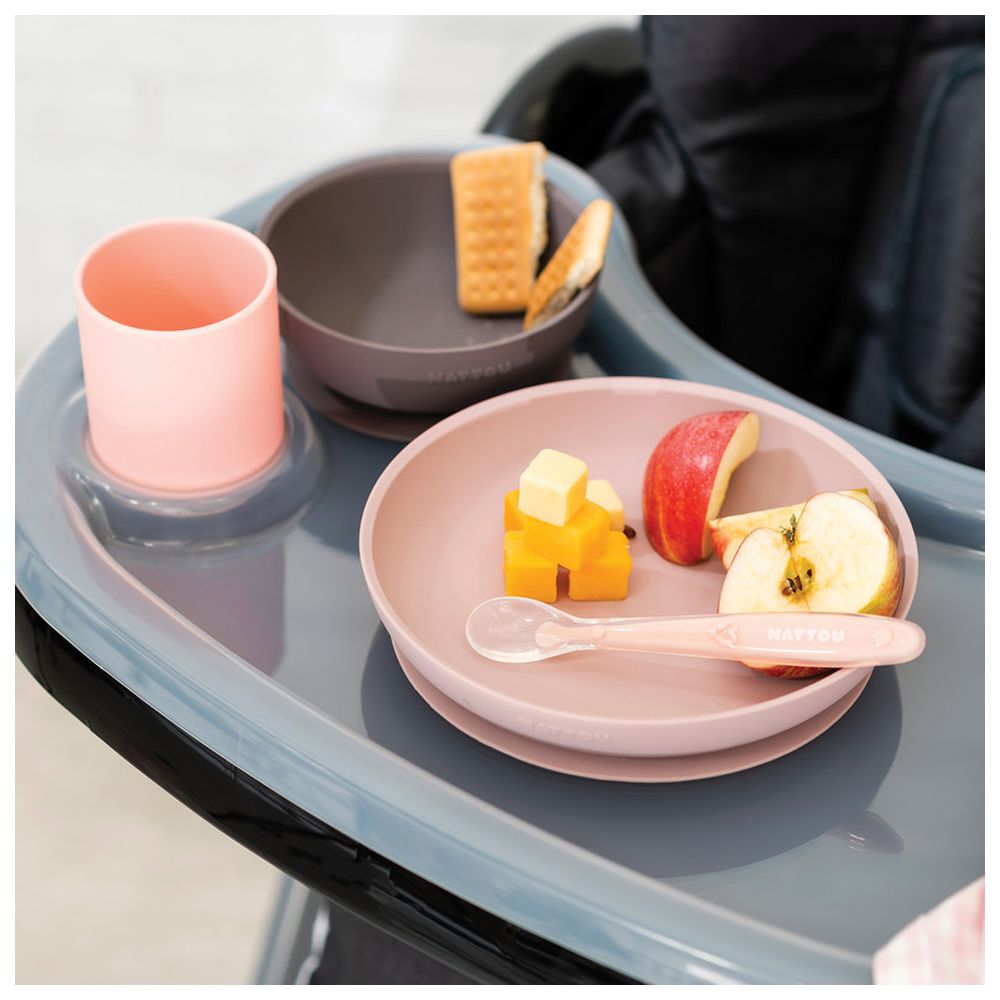 ناتو - طقم أدوات مائدة سيليكون - باذنجاني - 4 قطع