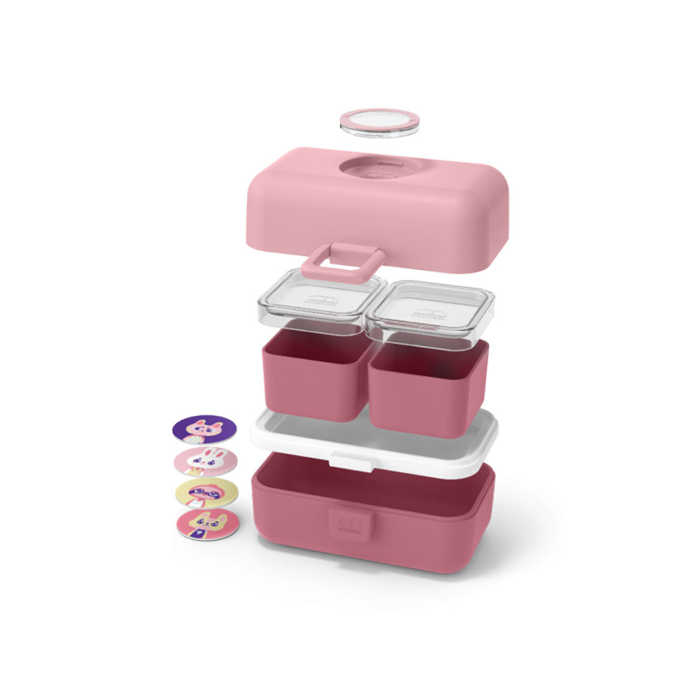 مونبينتو - صندوق غداء تريزور - 0.8 لتر - روز بلاش