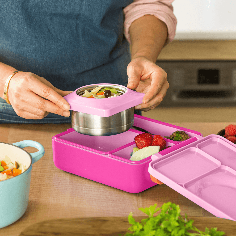 Omiebox - 3 Compartment Thermos Lunch Box - Pixie Pink