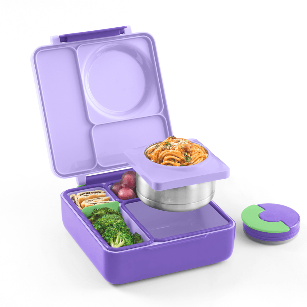 Omiebox - 3 Compartment Thermos Lunch Box - Lilac
