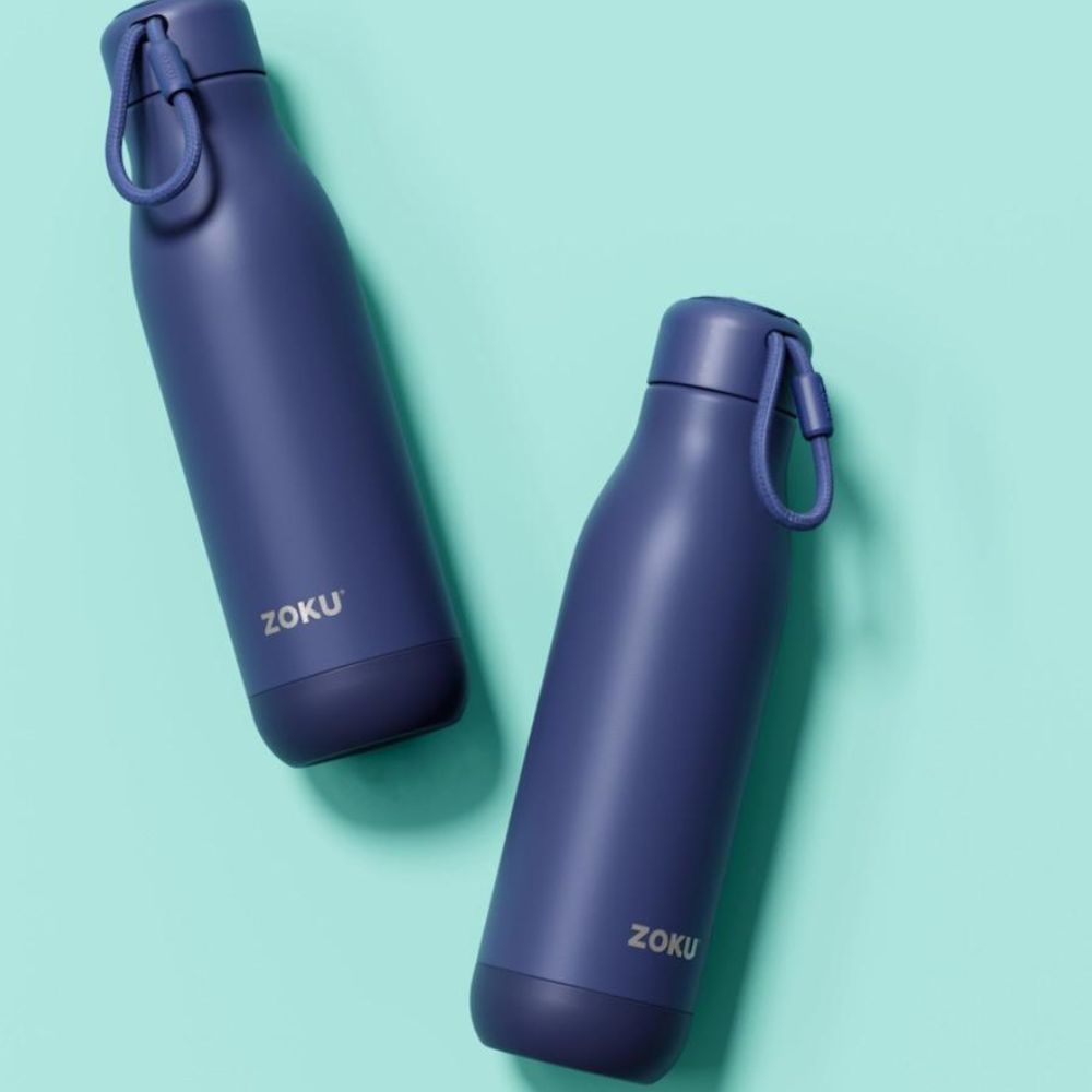 Zoku - Stainless Steel Vacuum Bottle - Navy - 500ml