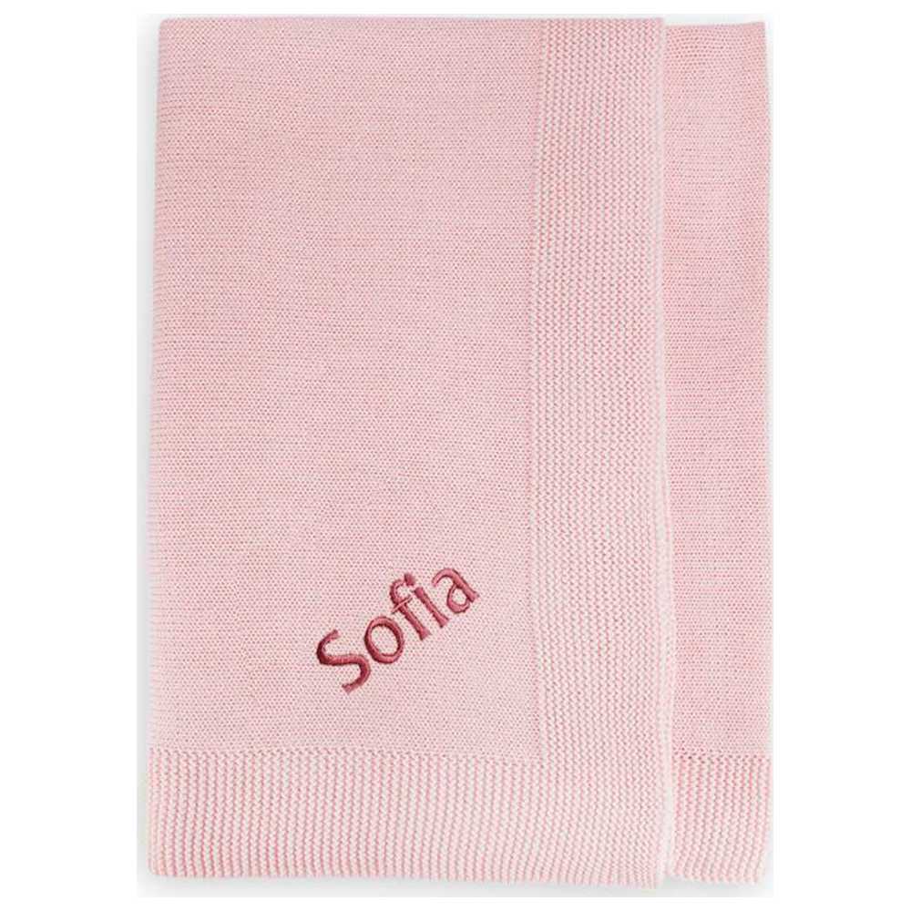 Babyblooms - Personalised Bertie Bear With Blanket - Pink - 2 Pcs