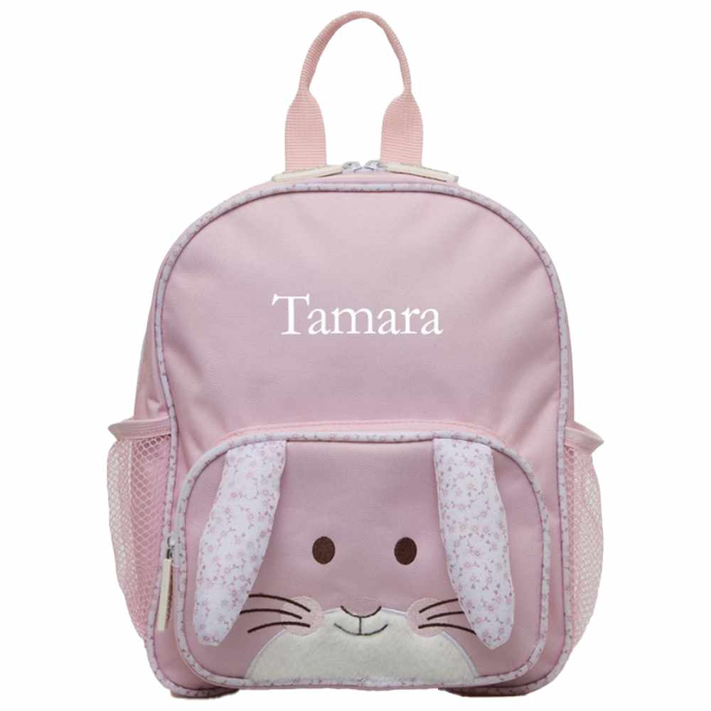 Little IA - Personalized Bunny Backpack - Pink - Mini - 13.8-Inch/35.5cm
