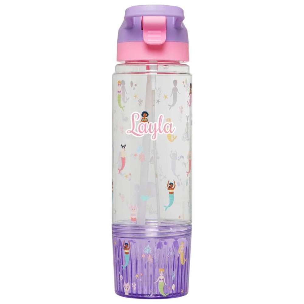 Little IA - Personalized Munch & Mist 3 - in - 1 Tritan Water Bottle - Mermaid - 650ml