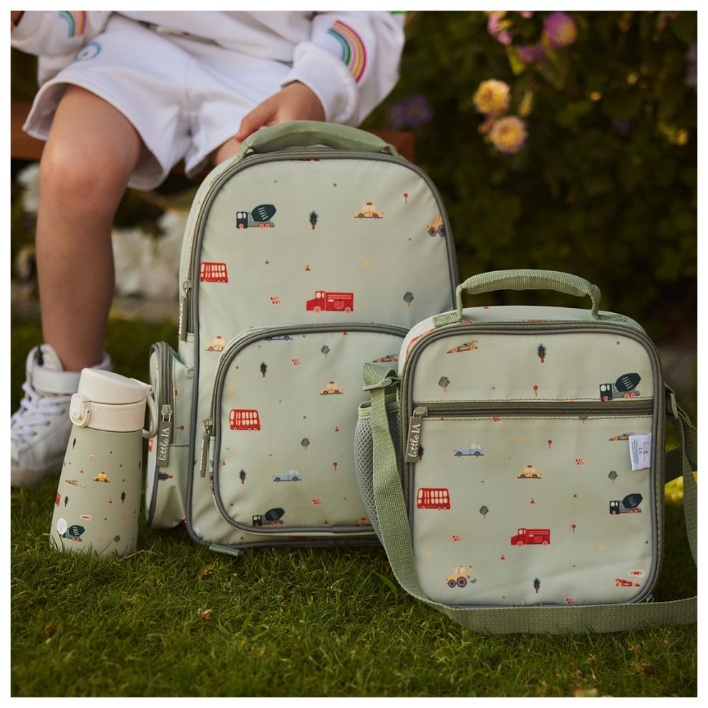 Little IA - Personalized Transport Duo Backpack & Lunch Bag Set - Green - 2 Pcs