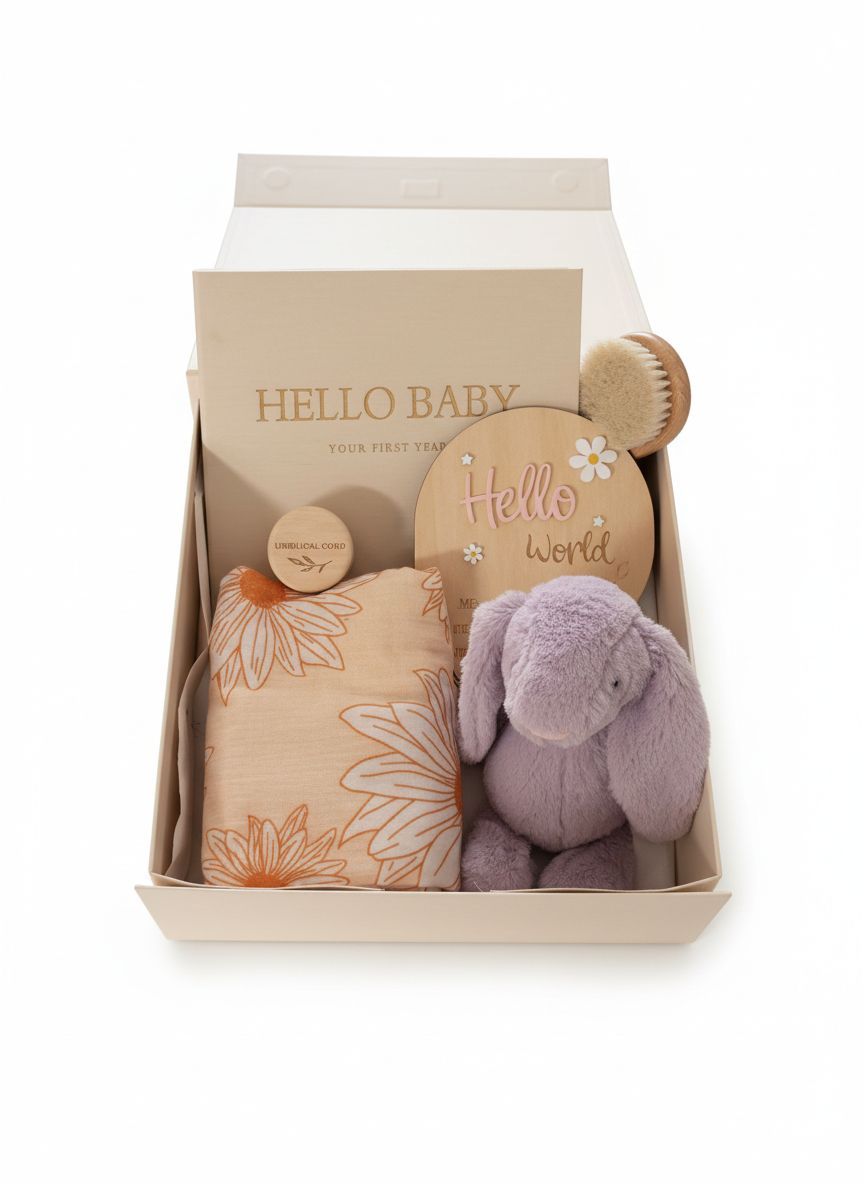 ماكسيمز بيبي ستور - مجموعة هدايا تذكارية للسنة الأولى للطفل - متعددة الألوان - 6 قطع