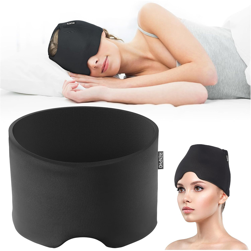 رينفو - قبعة تخفيف الصداع بالبرودة - أسود