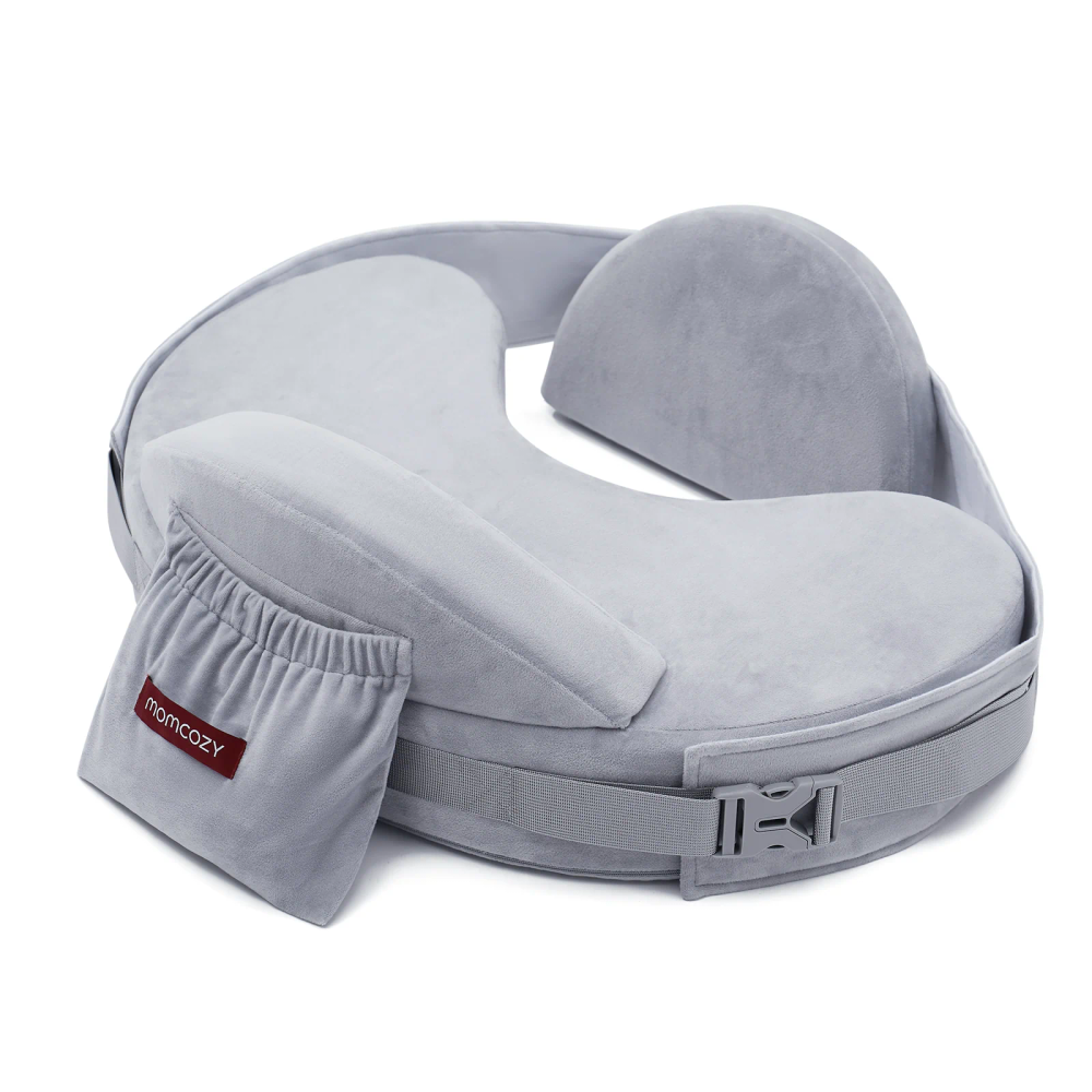 Momcozy CozyPro Memory Foam Nursing Pillow - Grey