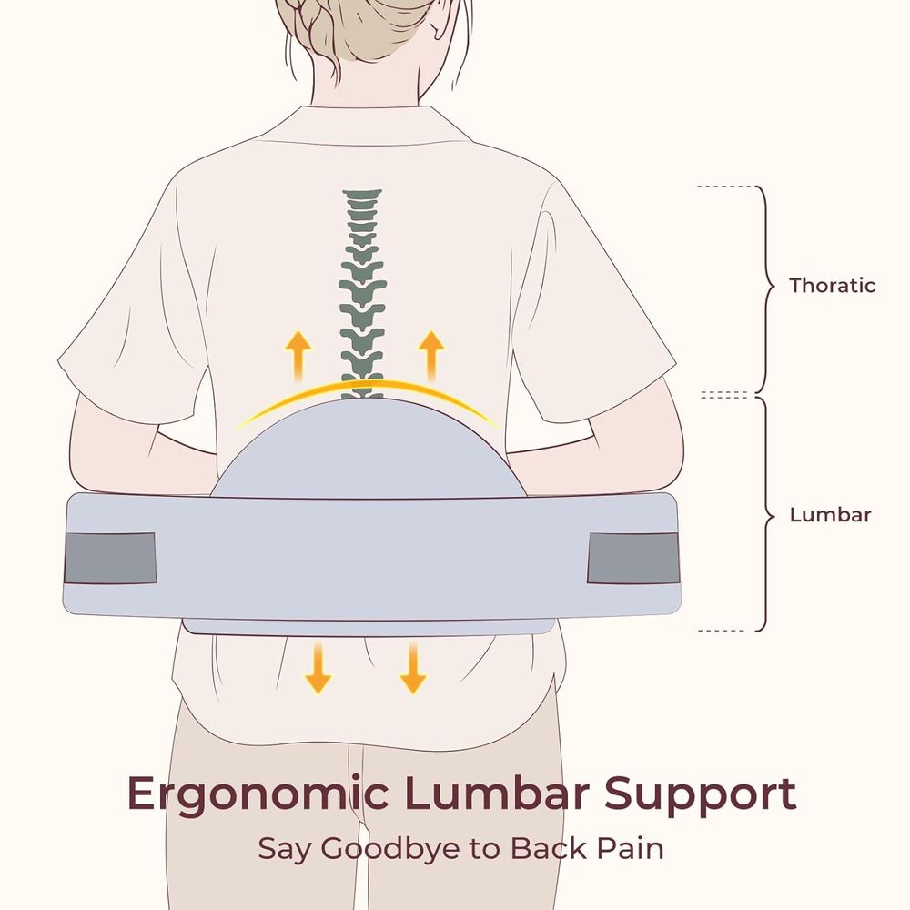 Momcozy CozyPro Memory Foam Nursing Pillow - Grey