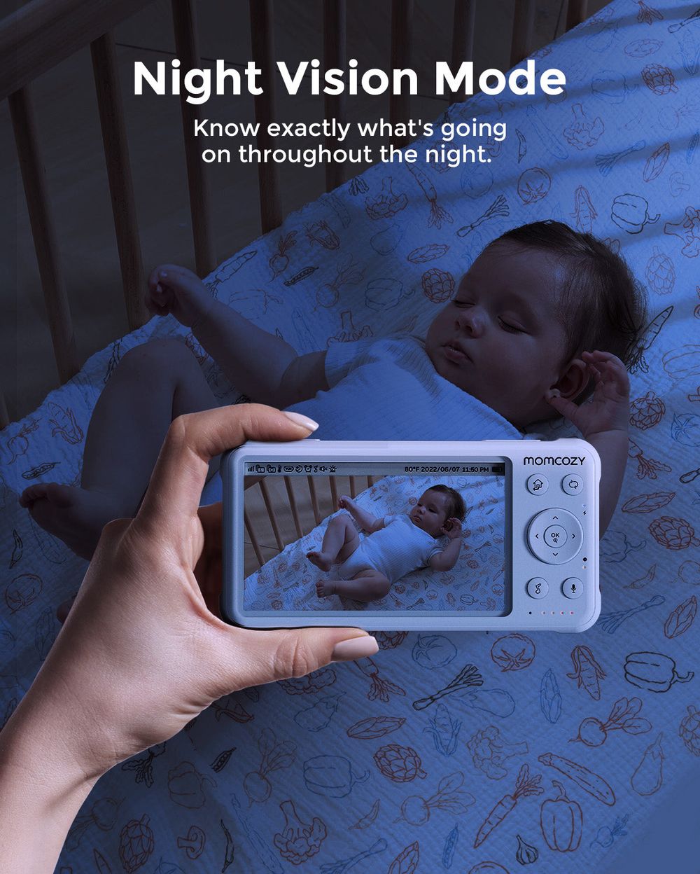 Momcozy - 1080P Fulll HD Baby Monitor - 5-Inch