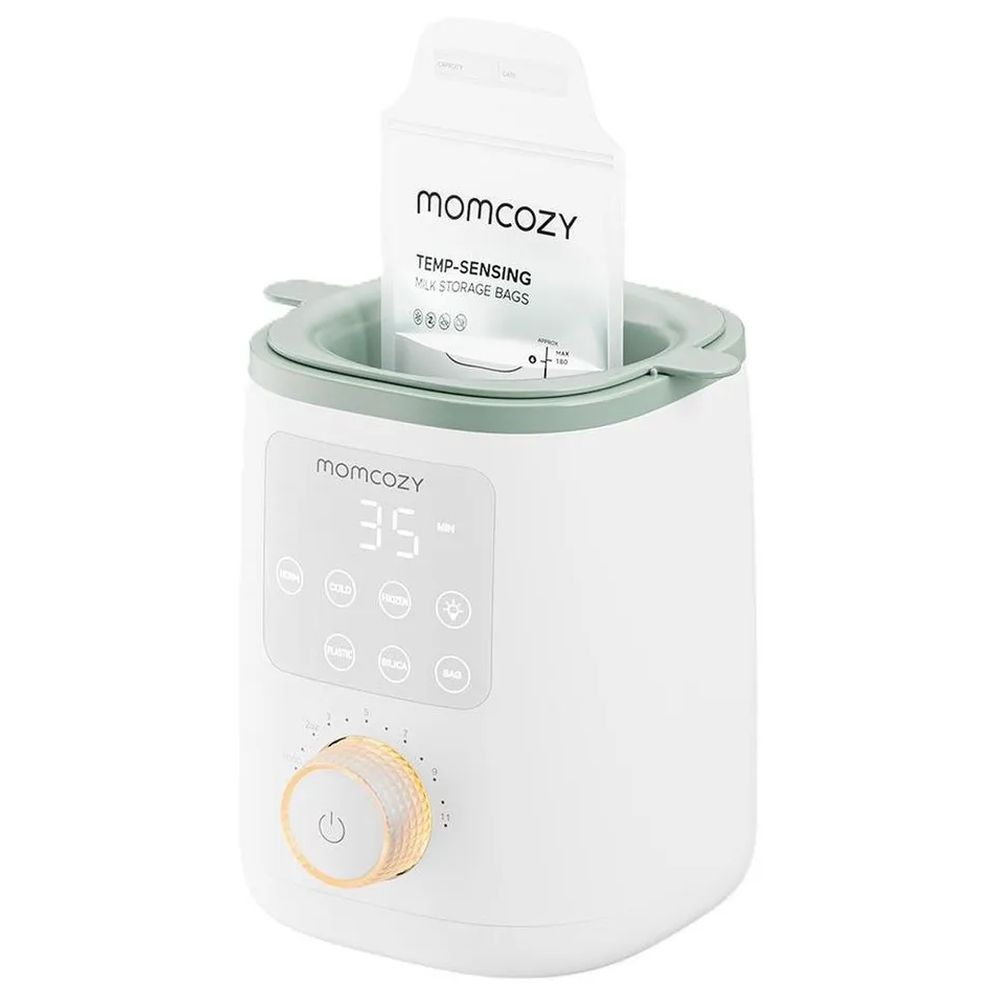 Momcozy Nutri Smart Baby Bottle Warmer - White/Green