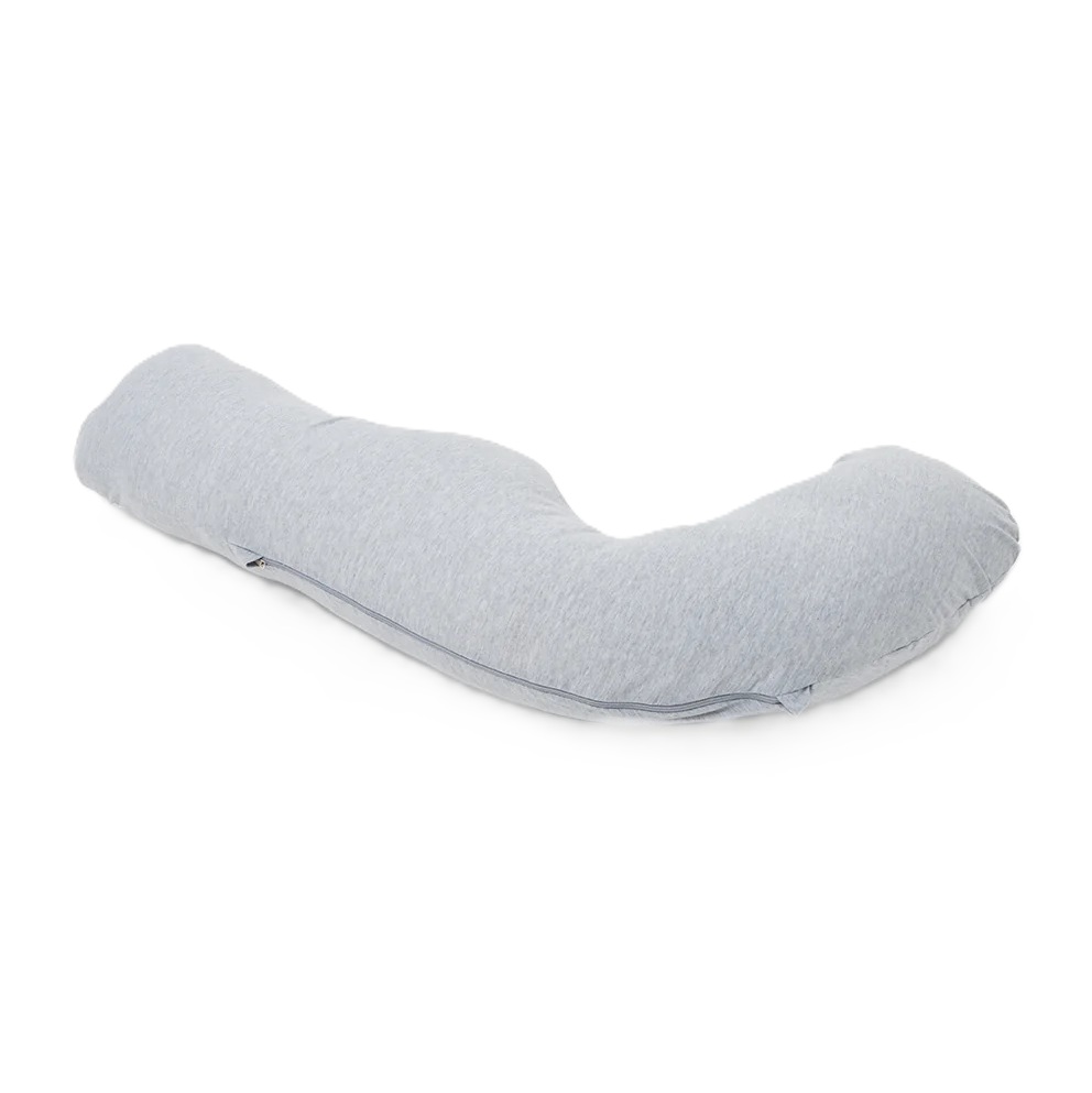 Momcozy - J Shaped Maternity Body Pillow - Grey