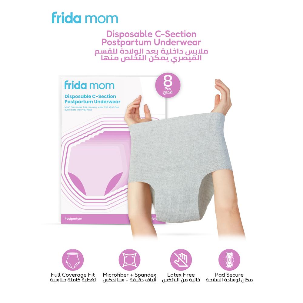 Frida Mom - High-Waist Disposable Postpartum Underwear - C section - Pack of 8 - Regular size