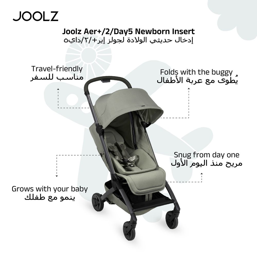Joolz Aer Plus/Aer 2 Stroller Insert Seat Cushion - Forest Green