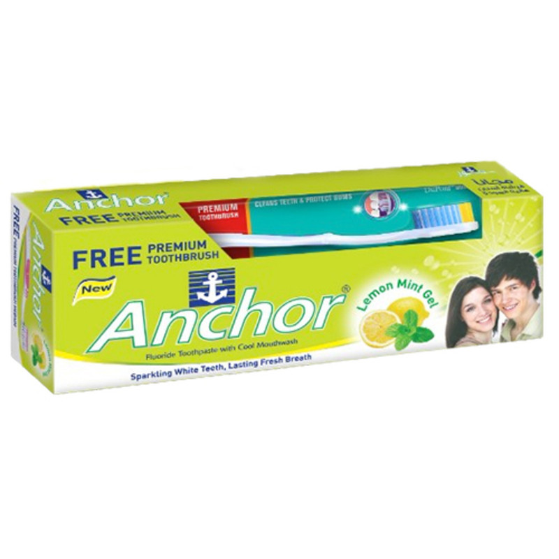 Anchor - Lemon Mint Gel Toothpaste with Toothbrush - 135gm