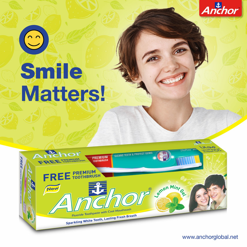 Anchor - Lemon Mint Gel Toothpaste with Toothbrush - 135gm