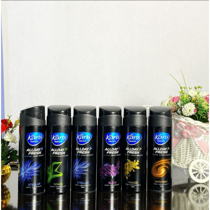 Karis Naturals - All Day Fresh Body Deodorant Spray - Black - 200 ml