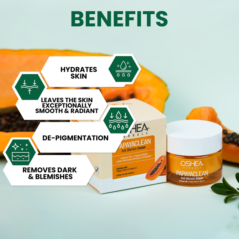 Oshea Herbals - Papaya Clean Anti Blemish Cream With Vitamin E 50g