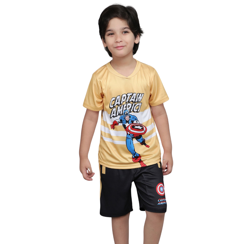 مارفل – شورت رياضي للأولاد بطابع مارفل – أسود