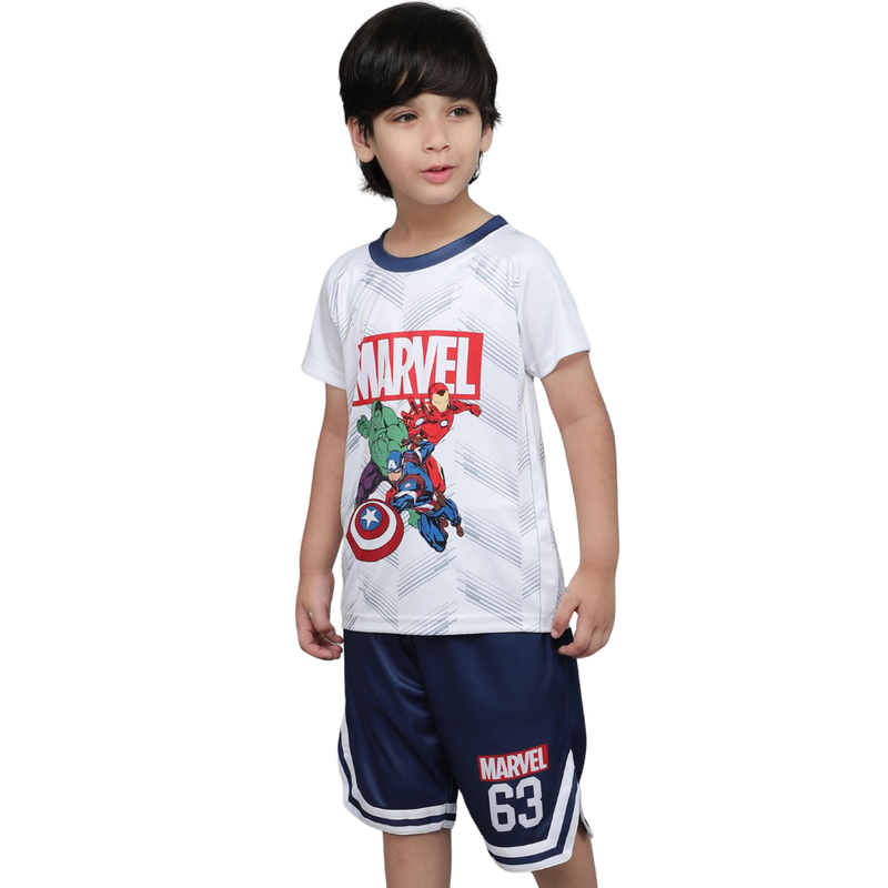مارفل – شورت رياضي للأولاد بطابع مارفل – أزرق غامق