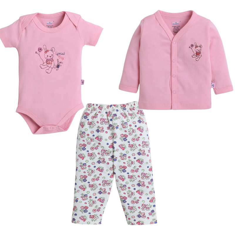 سمارت بيبي - طقم هدايا للبنات - 10 قطع - وردي