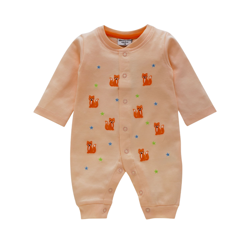 Wonderchild - Baby Boy' Full Sleeve Romper - Peach