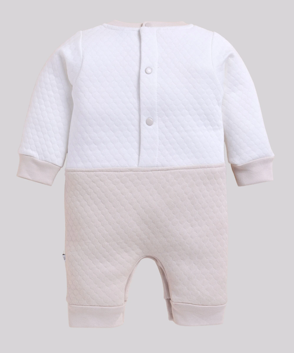 Wonderchild - Baby Boy's Full Sleeves Open Feet Romper - Beige