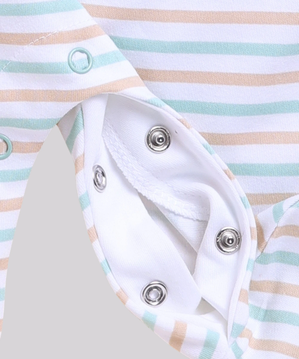 Wonderchild - Baby Boy's Long Sleeves Close Feet Full Romper - Mint Green