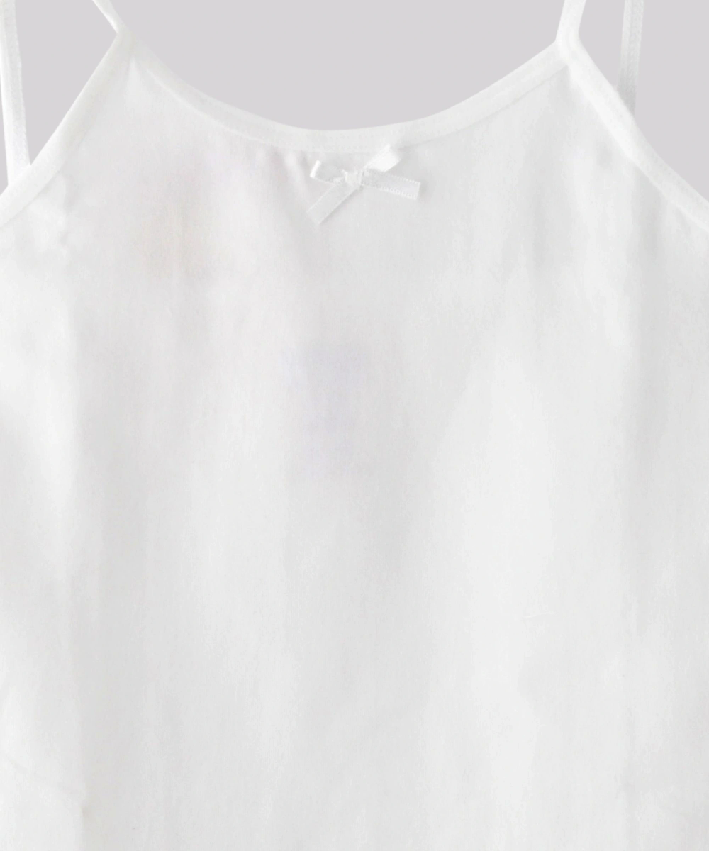 Zebra Crossing - 3pc-Set - Girl's Plain Spaghetti Camisole - White